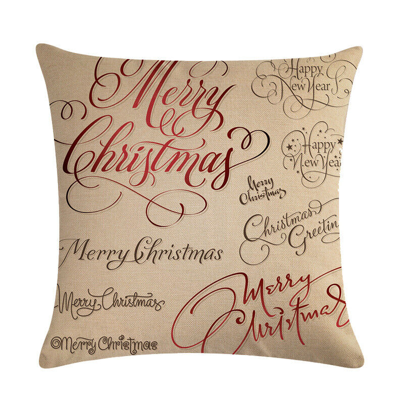18" Cojines Merry Xmas Couch Throw Pillow Cover Case Home Sofa Decor Pillowslip zavevo