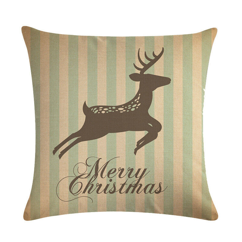 18" Cojines Merry Xmas Couch Throw Pillow Cover Case Home Sofa Decor Pillowslip zavevo