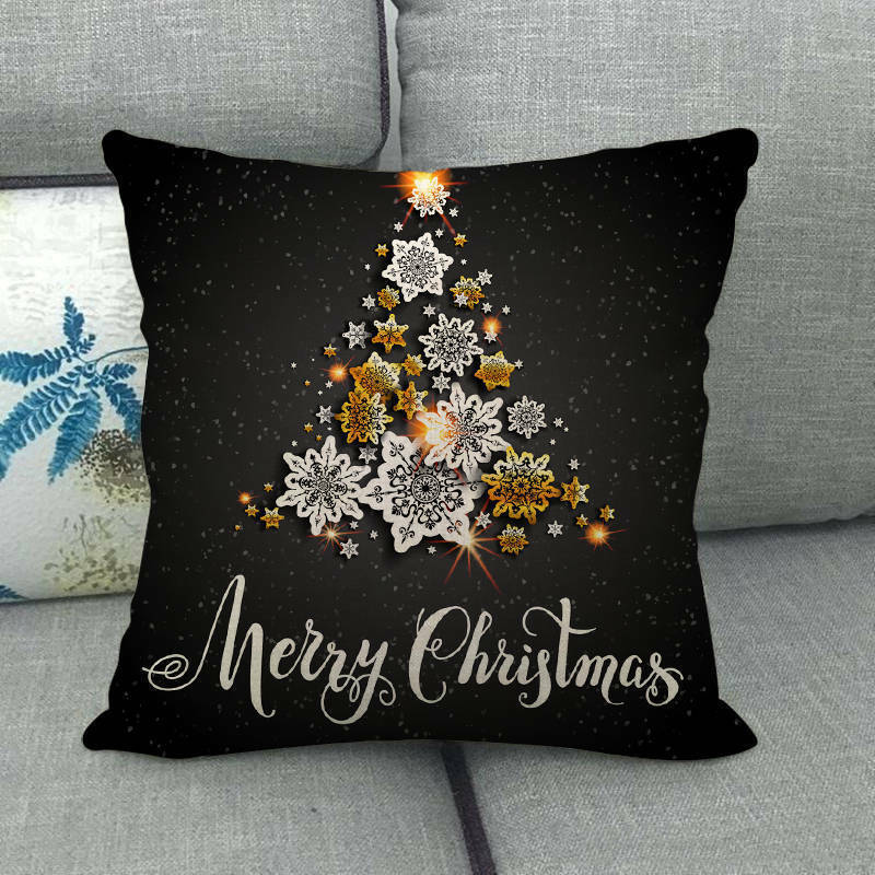 18" Cojines Merry Xmas Couch Throw Pillow Cover Case Home Sofa Decor Pillowslip zavevo