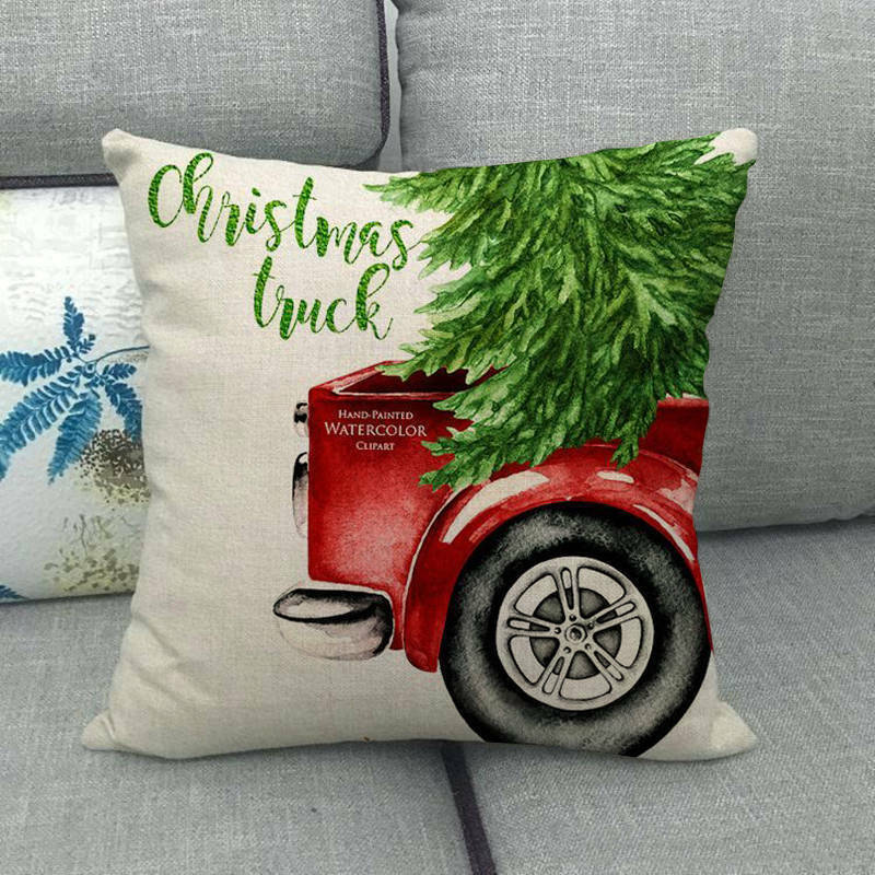 18" Cojines Merry Xmas Couch Throw Pillow Cover Case Home Sofa Decor Pillowslip zavevo