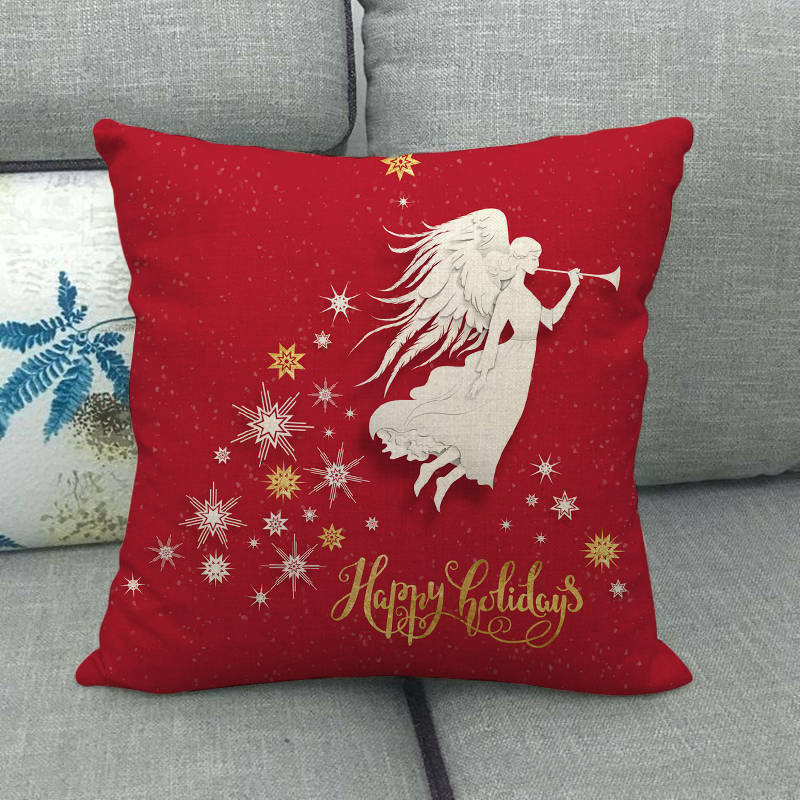 18" Cojines Merry Xmas Couch Throw Pillow Cover Case Home Sofa Decor Pillowslip zavevo
