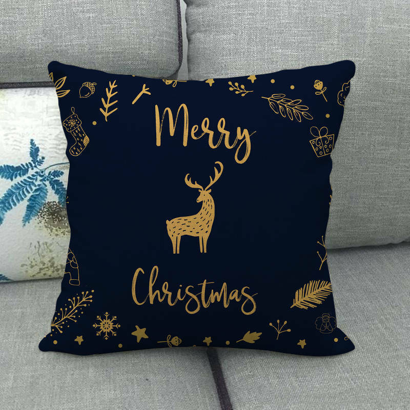 18" Cojines Merry Xmas Couch Throw Pillow Cover Case Home Sofa Decor Pillowslip zavevo