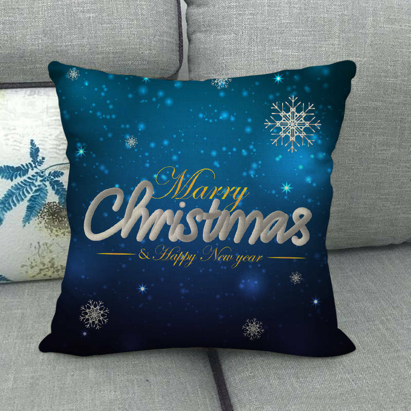 18" Cojines Merry Xmas Couch Throw Pillow Cover Case Home Sofa Decor Pillowslip zavevo