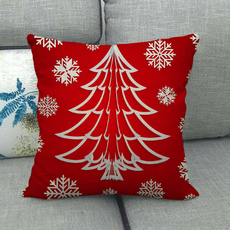 18" Cojines Merry Xmas Couch Throw Pillow Cover Case Home Sofa Decor Pillowslip zavevo