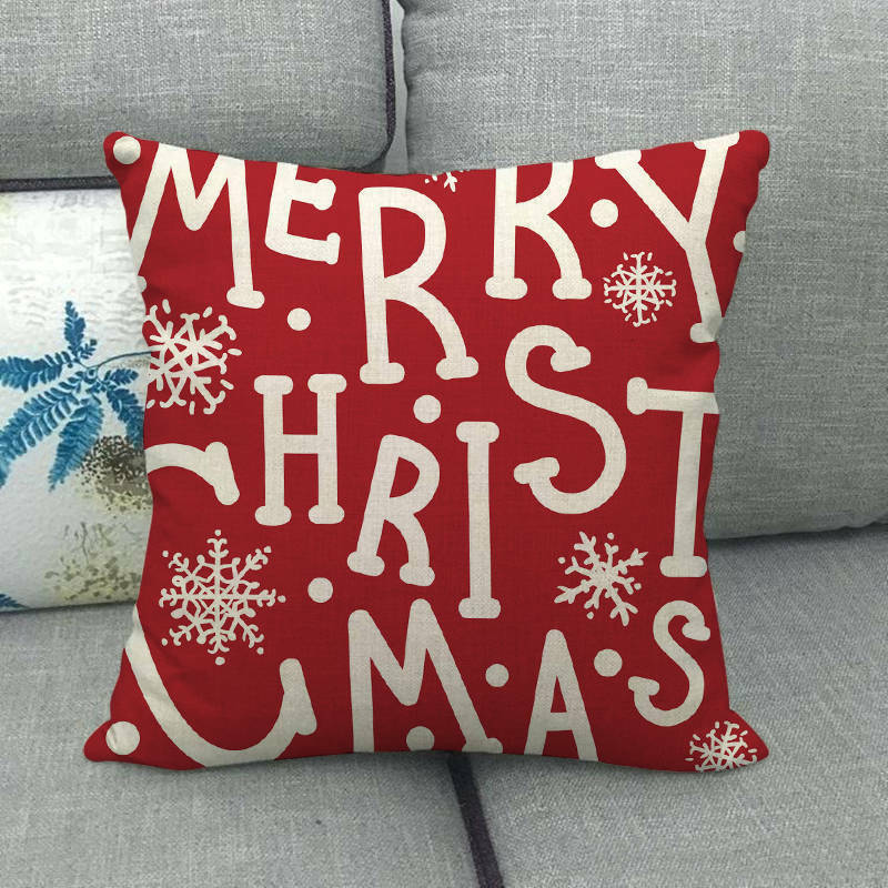 18" Cojines Merry Xmas Couch Throw Pillow Cover Case Home Sofa Decor Pillowslip zavevo