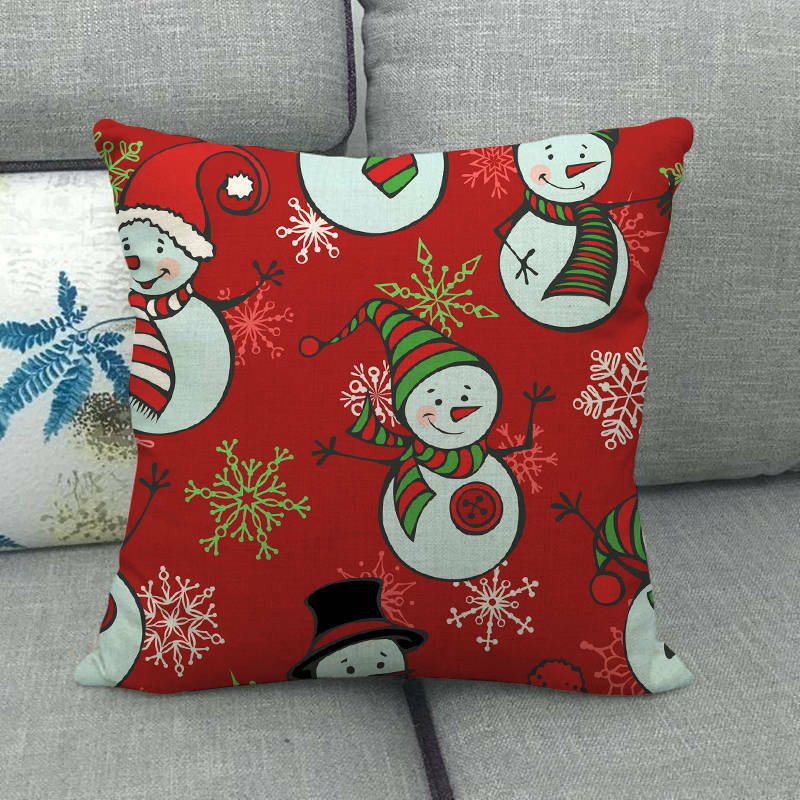 18" Cojines Merry Xmas Couch Throw Pillow Cover Case Home Sofa Decor Pillowslip zavevo