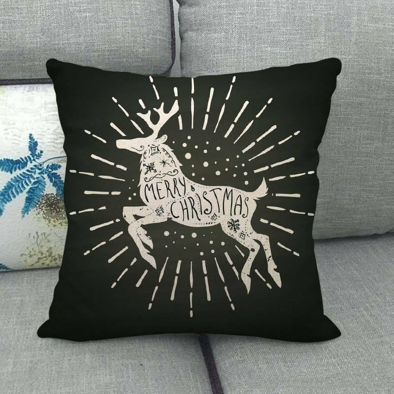18" Cojines Merry Xmas Couch Throw Pillow Cover Case Home Sofa Decor Pillowslip zavevo