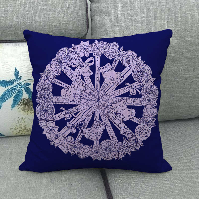 18" Cojines Merry Xmas Couch Throw Pillow Cover Case Home Sofa Decor Pillowslip zavevo