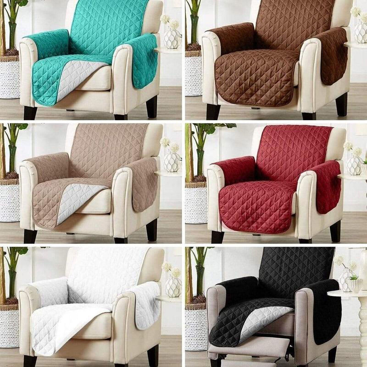 1/2/3 Seater Pet Sofa Protector Cover Quilted Couch Covers Lounge Slipcover zavevo