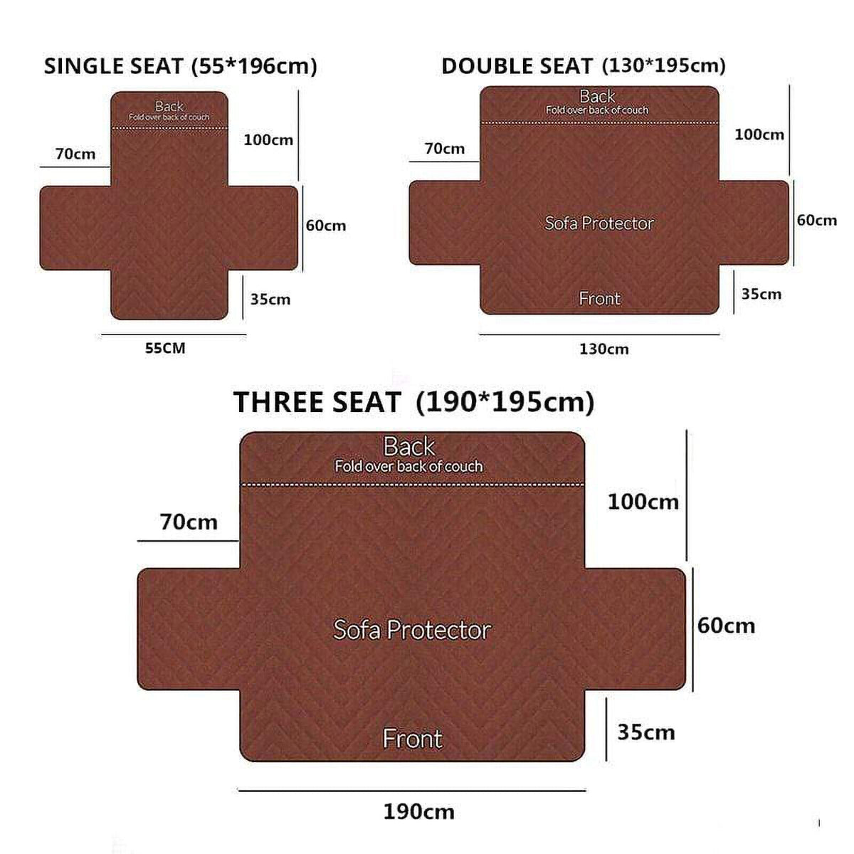 1/2/3 Seater Pet Sofa Protector Cover Quilted Couch Covers Lounge Slipcover zavevo