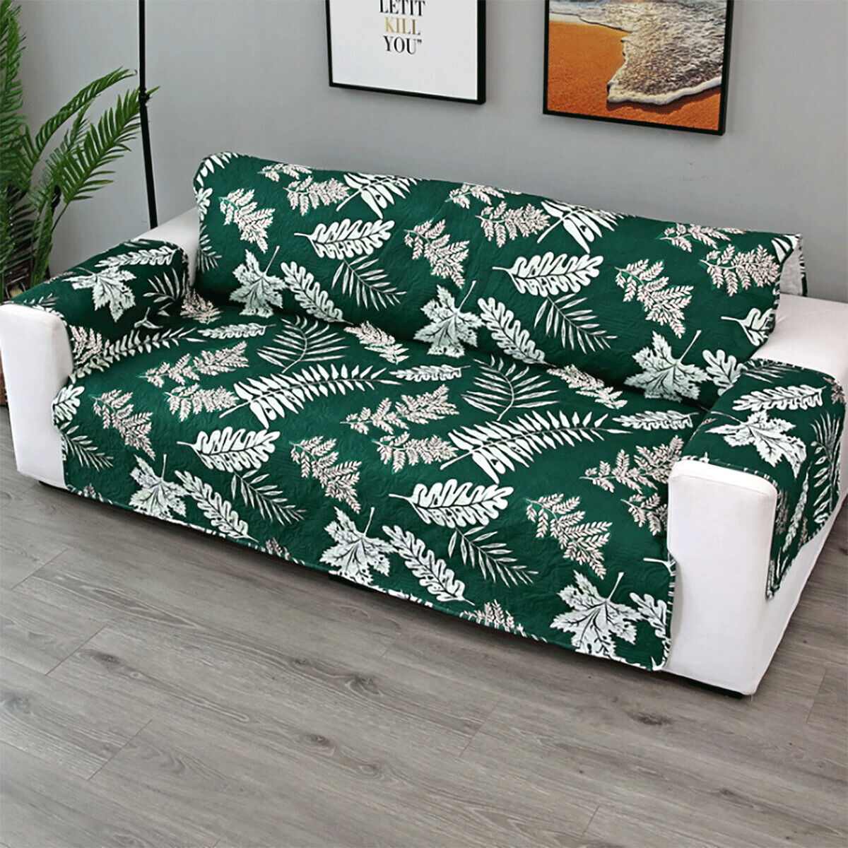 1/2/3 Seater Pet Sofa Protector Cover Quilted Couch Covers Lounge Slipcover zavevo