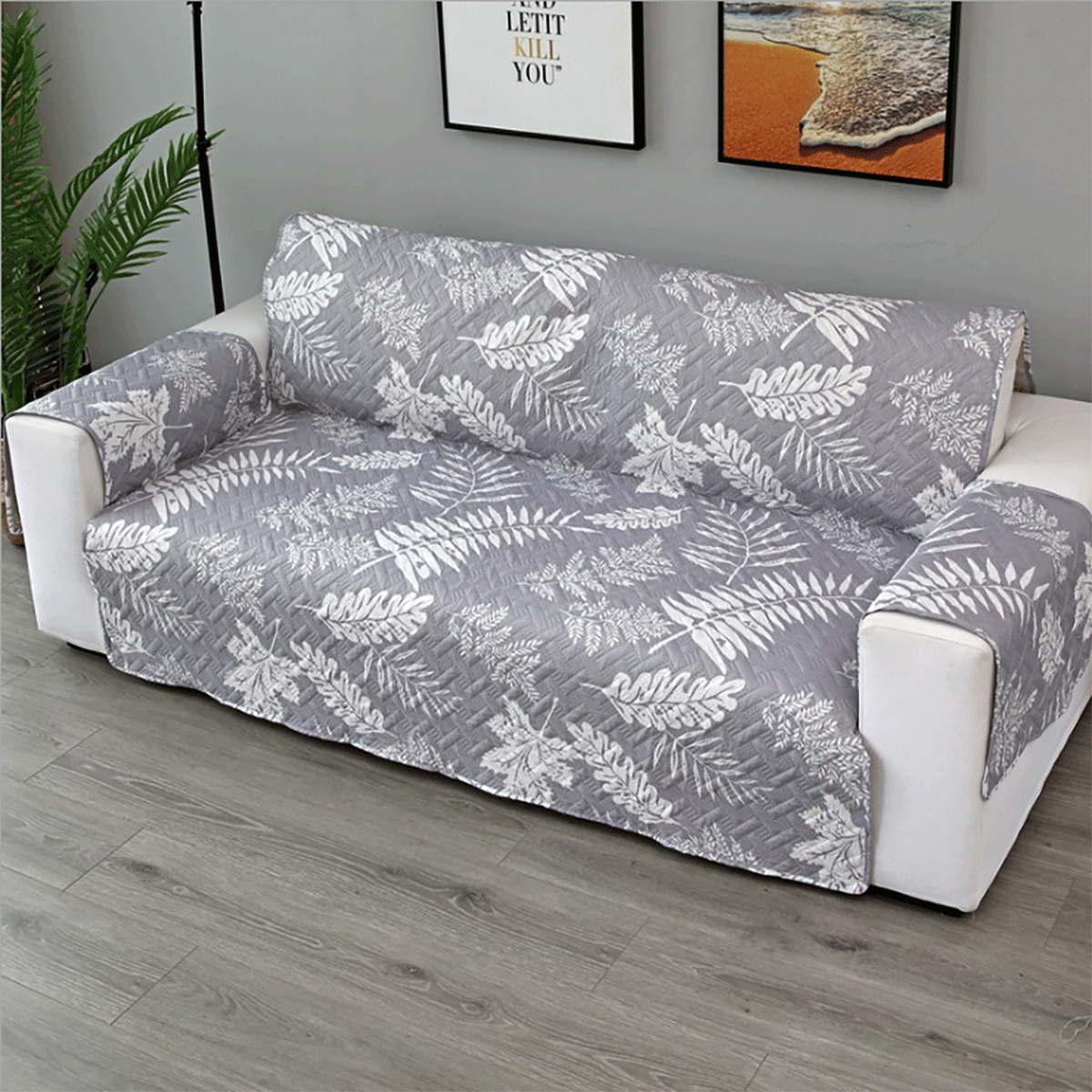 1/2/3 Seater Pet Sofa Protector Cover Quilted Couch Covers Lounge Slipcover zavevo