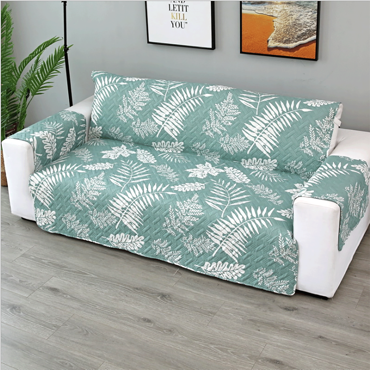 1/2/3 Seater Pet Sofa Protector Cover Quilted Couch Covers Lounge Slipcover zavevo