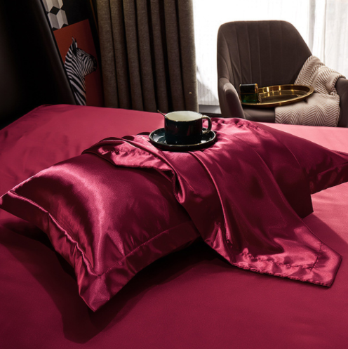 1/2PCS Soft Pillowcase Silk Satin Pillow cases Home Decor Bedding Cushion Covers zavevo