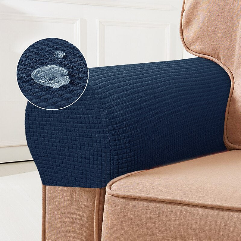 zavevo | Stretch Armrest Covers – Spandex Covers for Chairs & Armchairs, Set of 2, Bordeaux