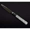 Stainless Steel Flatware Set with Rhinestone Encrusted Handles 18 10 Service for 12