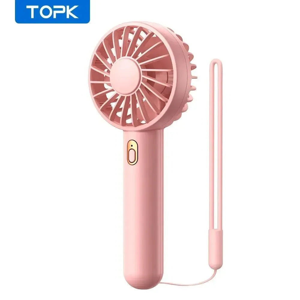 1800mAh Rechargeable Mini Portable Fan - USB Personal Handheld Electric Fan with 3 Speeds for Room, Camping, and Indoor Use | zavevo