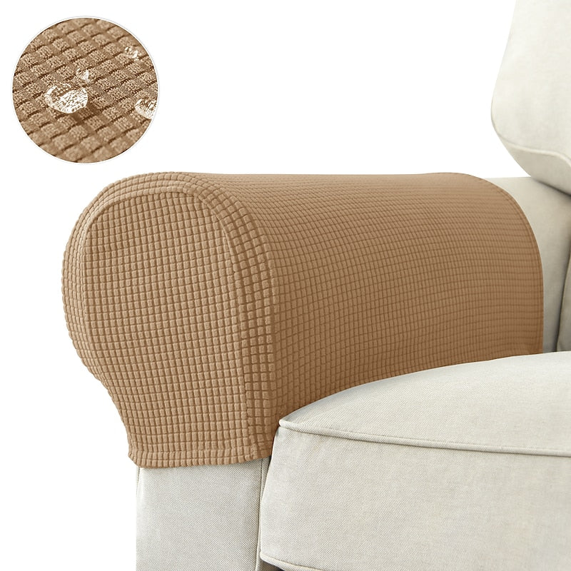 zavevo | Stretch Armrest Covers – Spandex Covers for Chairs & Armchairs, Set of 2, Bordeaux