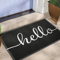 Welcome Mat Outdoor with PVC Loop Texture and Non-Slip Rubber Backing Cat