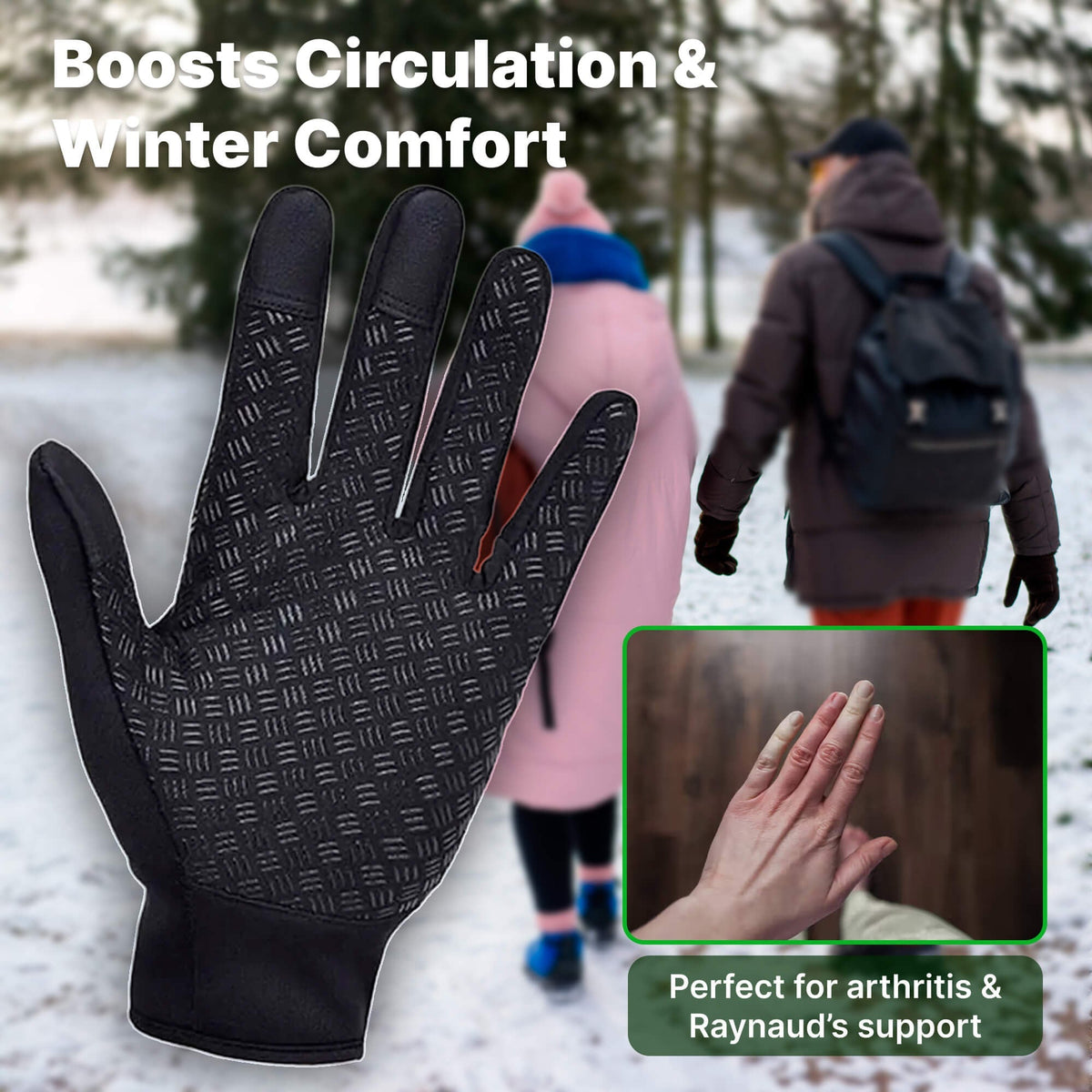 Winter Cycling Gloves Waterproof with Touchscreen Fingertips and Fleece Lining