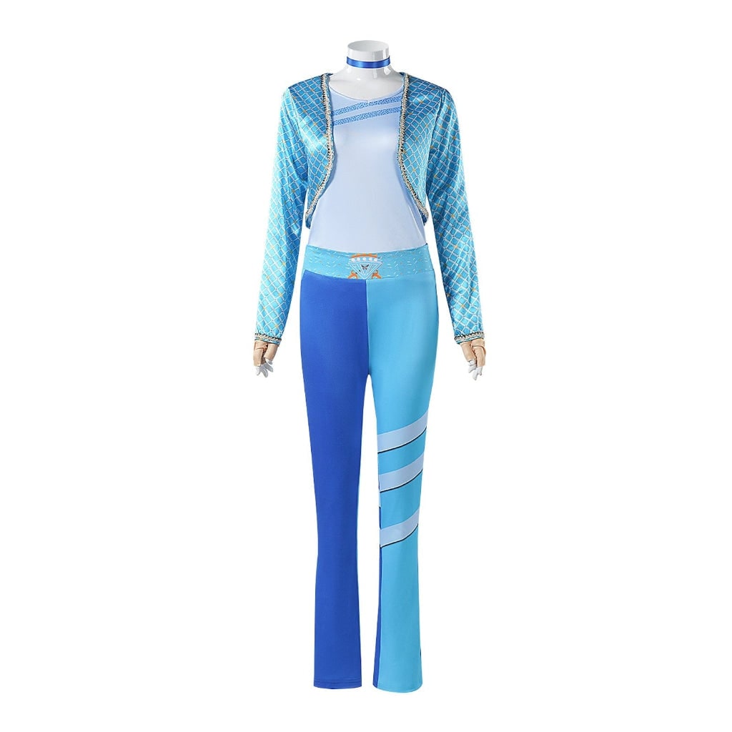 Women's Halloween Costume Cosplay Character with Cropped Jacket and Pants Two Piece Set